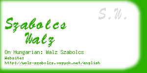 szabolcs walz business card